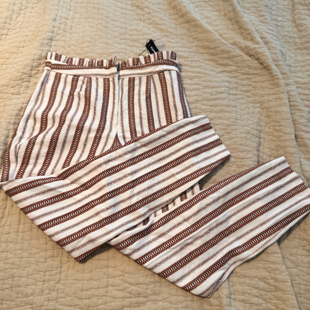 Striped Express NWT Orange, Black and White Pants